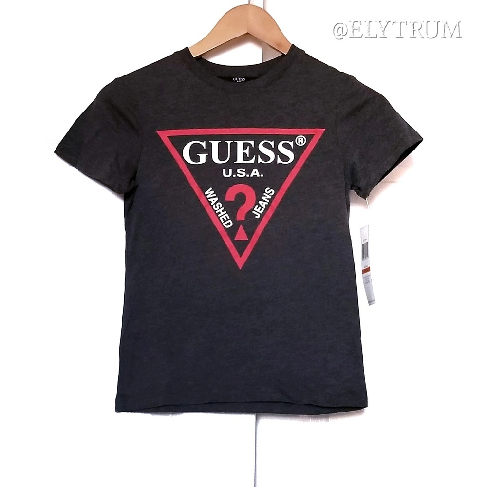 Guess kids classic triangle logo shirt
